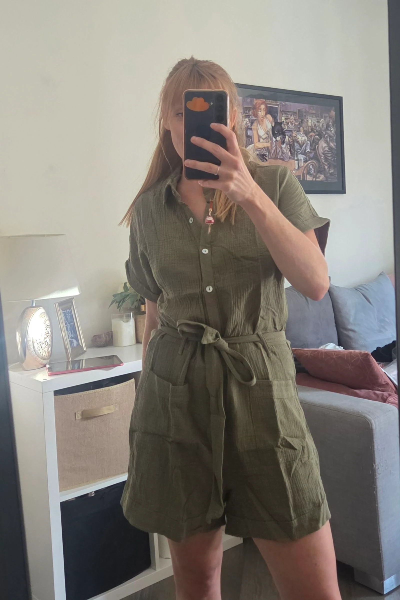 Nieuwe kaki playsuit van katoengaas  – photo 9
